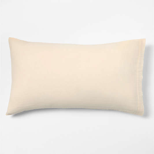 Organic Cotton Gauze Undyed King Bed Pillow Sham