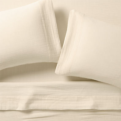 View Organic Cotton Gauze Undyed  Queen Bed Sheet Set details