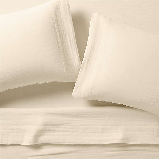 Organic Cotton Gauze Undyed Bed Sheet Set