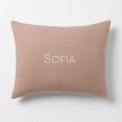 Supersoft Violet Rose Organic Cotton Gauze Kids Pillow Sham