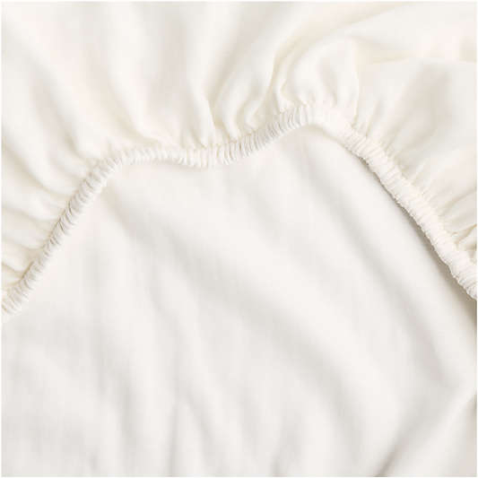 Supersoft Pampas Ivory Organic Cotton Gauze Baby Bassinet Sheet