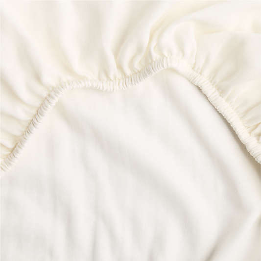 Supersoft Pampas Ivory Organic Cotton Gauze Baby Bassinet Sheet