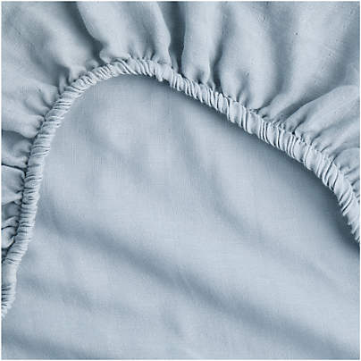 Supersoft Light Blue 100% Organic Cotton Gauze Baby Bassinet Sheet