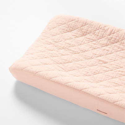 Supersoft Pale Pink Organic Cotton Gauze Baby Changing Pad Cover
