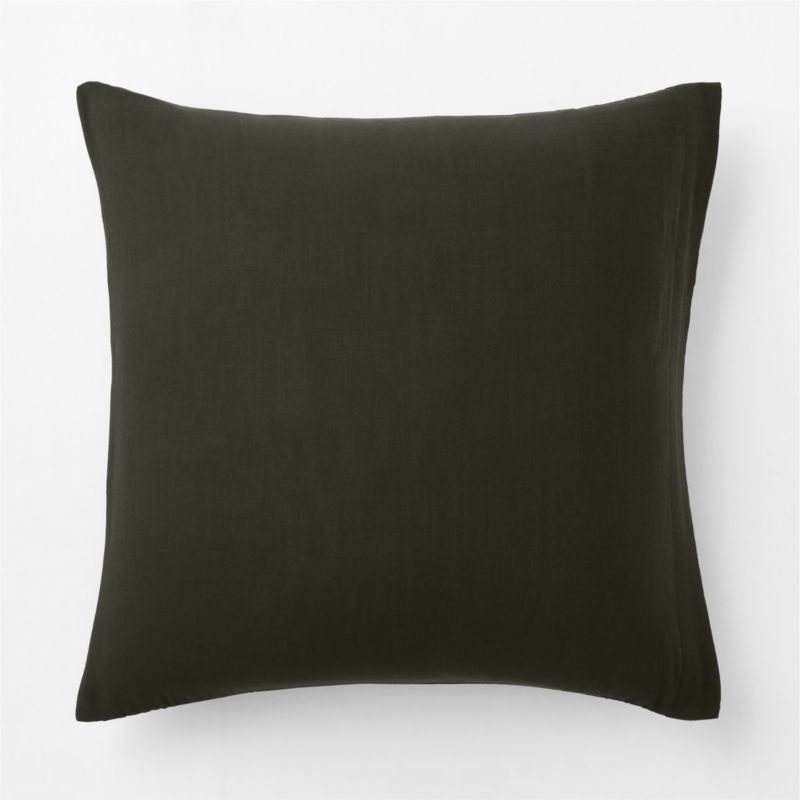 Organic Cotton Gauze Ficus Green Euro Bed Pillow Sham - image 2 of 4
