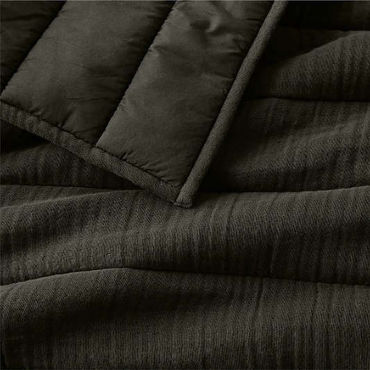 Organic Cotton Gauze Ficus Green Channel Stitch Quilt