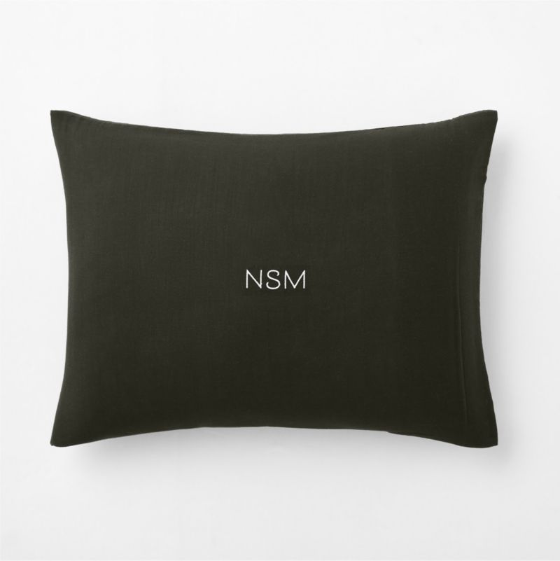 Viewing product image Organic Cotton Gauze Ficus Green Standard Bed Pillow Sham - image 1 of 3