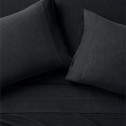 Organic Cotton Gauze Midnight Navy Blue Bed Sheet Set