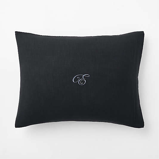 Organic Cotton Gauze Midnight Navy Blue Bed Pillow Sham