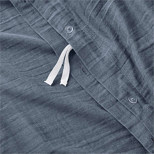 Supersoft Coy Blue 100% Organic Cotton Gauze Kids Duvet Cover