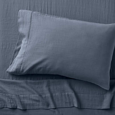 Supersoft Coy Blue 100% Organic Cotton Gauze Kids Twin Sheet Set