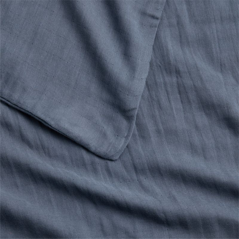 Supersoft Coy Blue Organic Cotton Gauze Toddler Duvet Cover - image 3 of 7