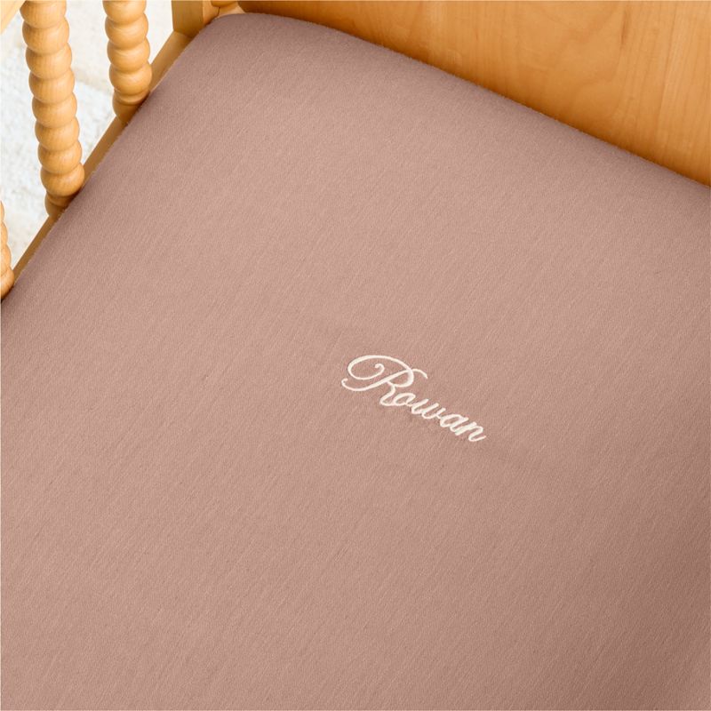 Supersoft Violet Rose 100% Organic Cotton Gauze Baby Bassinet Sheet - image 1 of 5