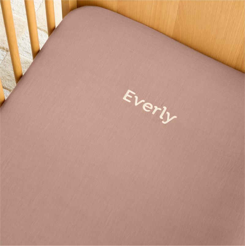 Supersoft Violet Rose 100% Organic Cotton Gauze Baby Crib Fitted Sheet - image 1 of 8