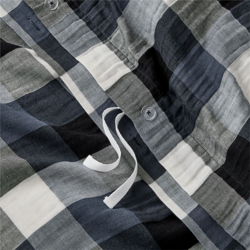 Supersoft Gingham Coy Blue 100% Organic Cotton Gauze Kids Full/Queen Duvet - image 4 of 11