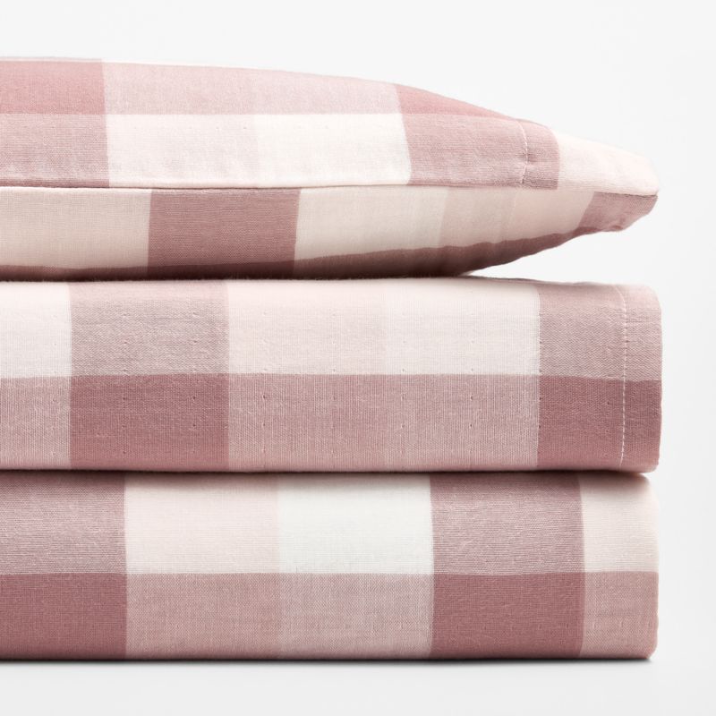 Supersoft Gingham Lilac Rose Organic Cotton Gauze Toddler Sheet Set - image 2 of 4