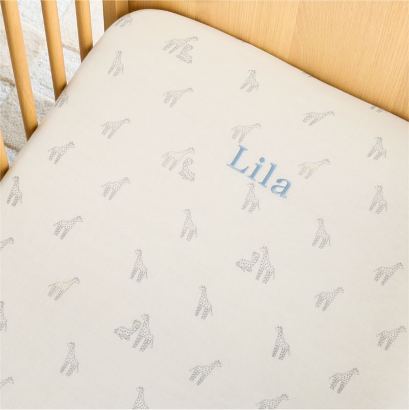 Supersoft Giraffe 100% Organic Cotton Baby Crib Fitted Sheet - image 1 of 7