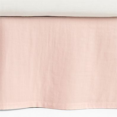 View Supersoft Lilac Rose Organic Cotton Gauze Baby Crib Skirt details