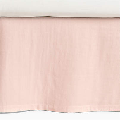 Supersoft Lilac Rose Organic Cotton Gauze Baby Crib Skirt