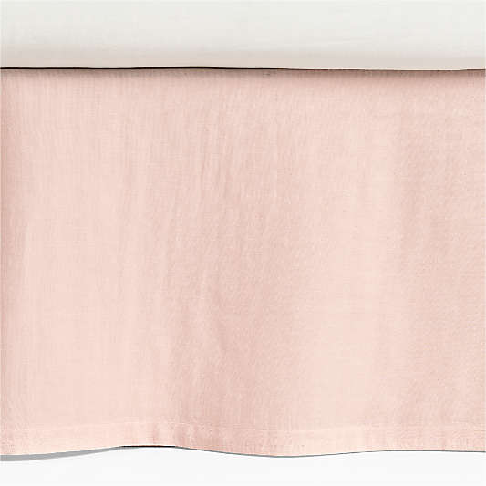 Supersoft Lilac Rose Organic Cotton Gauze Baby Crib Skirt