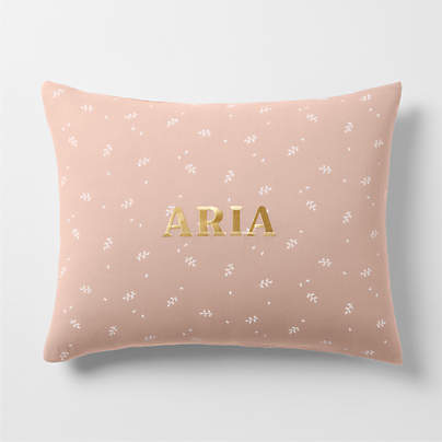 Supersoft Violet Rose Leaf Print Organic Cotton Gauze Kids Pillow Sham