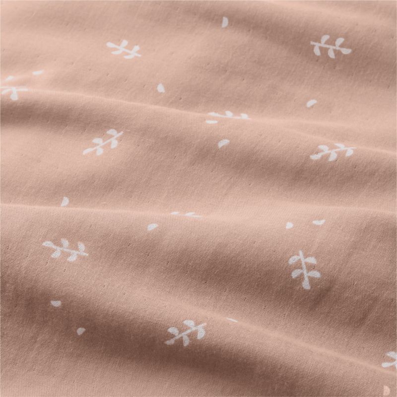 Supersoft Violet Rose Leaf Print Organic Cotton Gauze Toddler Duvet Cover - image 1 of 6