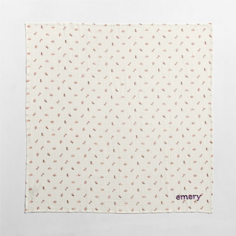 Supersoft Lilac Rose Mini Animal Organic Cotton Gauze Baby Swaddle Blankets, Set of 3 - image 1 of 4