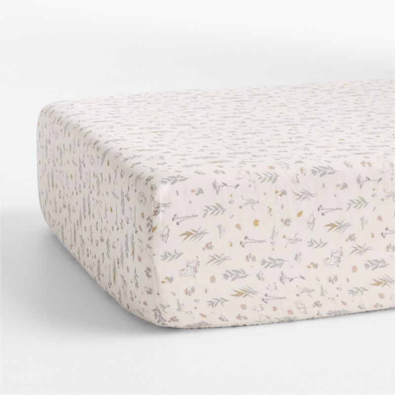 Supersoft Little Ducklings Organic Cotton Gauze Baby Crib Fitted Sheet - image 3 of 6