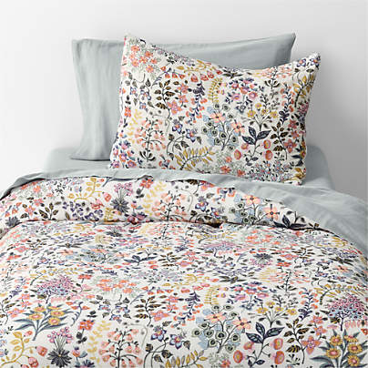 Supersoft Marguerite Floral 100% Organic Cotton Gauze Kids Twin Duvet Cover