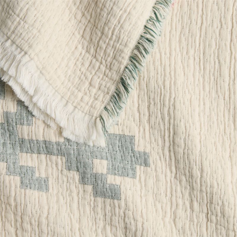 Supersoft Matelass Evergreen Tree Reversible Organic Cotton Baby Stroller Blanket - image 5 of 6