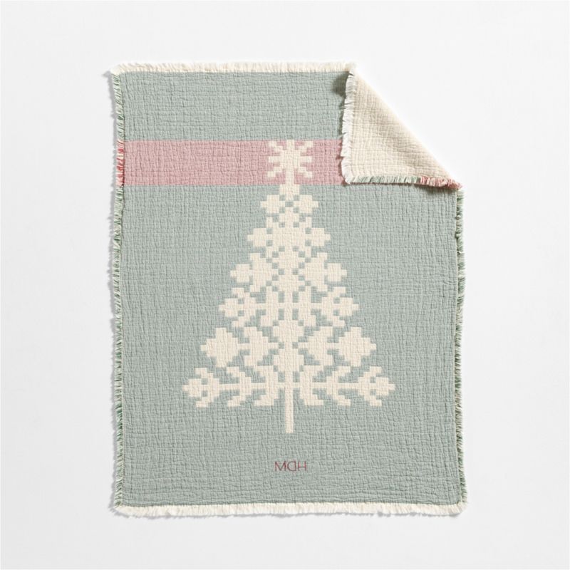 Supersoft Matelass Evergreen Tree Reversible Organic Cotton Baby Stroller Blanket - image 2 of 6