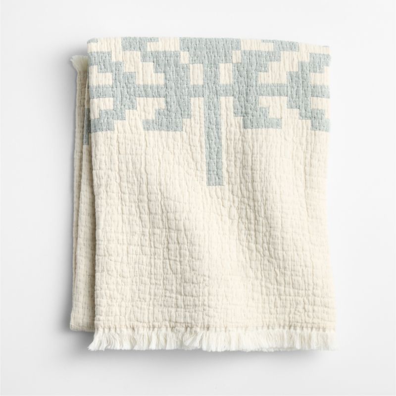 Supersoft Matelasse Evergreen Tree Reversible Organic Cotton Baby Stroller Blanket - image 6 of 8