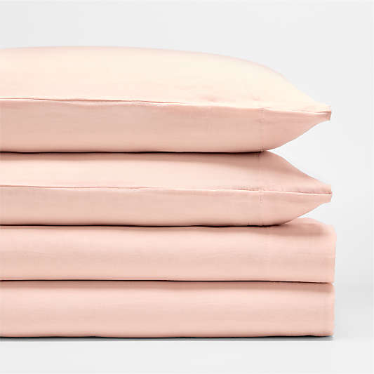 Supersoft Pink 100% Organic Cotton Gauze Kids Queen Sheet Set