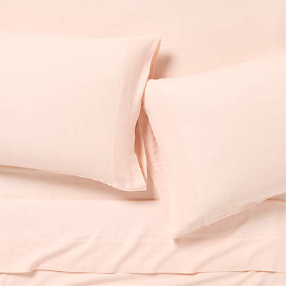 Supersoft Pale Pink Organic Cotton Gauze Kids Full Sheet Set