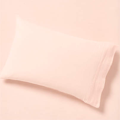 Supersoft Pale Pink Organic Cotton Gauze Kids Pillowcase