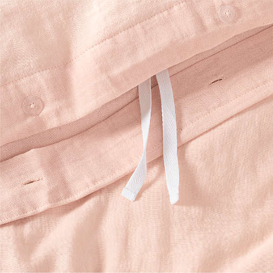 Supersoft Pale Pink 100% Organic Cotton Gauze Kids Twin Duvet Cover