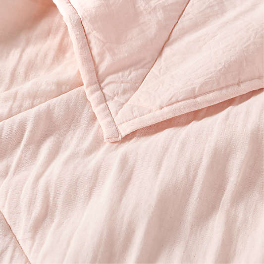 Supersoft Pale Pink Organic Cotton Gauze Kids Quilt