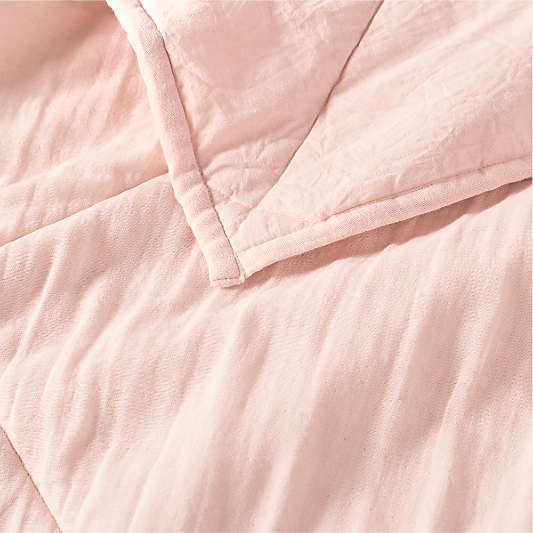 Supersoft Pale Pink Organic Cotton Gauze Kids Full/Queen Quilt