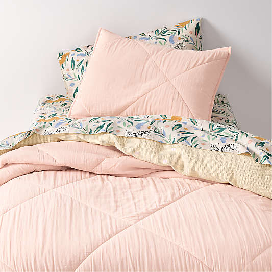Supersoft Pale Pink Organic Cotton Gauze Kids Quilt
