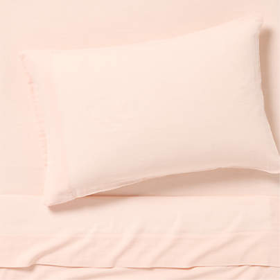 Supersoft Pale Pink Organic Cotton Gauze Kids Twin Sheet Set
