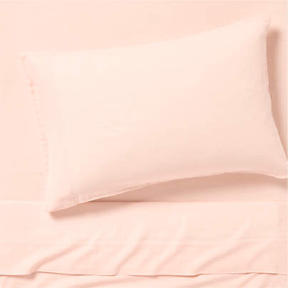 Supersoft Pale Pink Organic Cotton Gauze Kids Twin Sheet Set