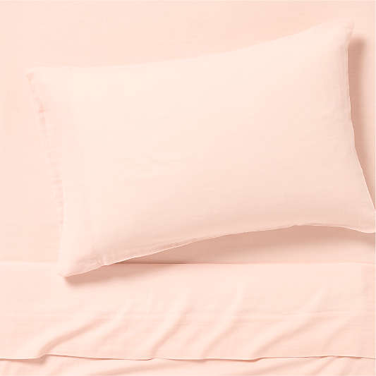 Supersoft Pale Pink Organic Cotton Gauze Kids Twin Sheet Set
