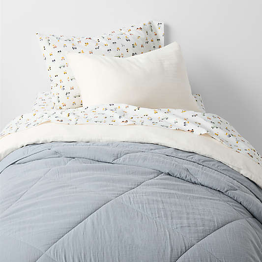 Stay Cool Wheely Cool 100% Organic Cotton Kids Full Sheet Set