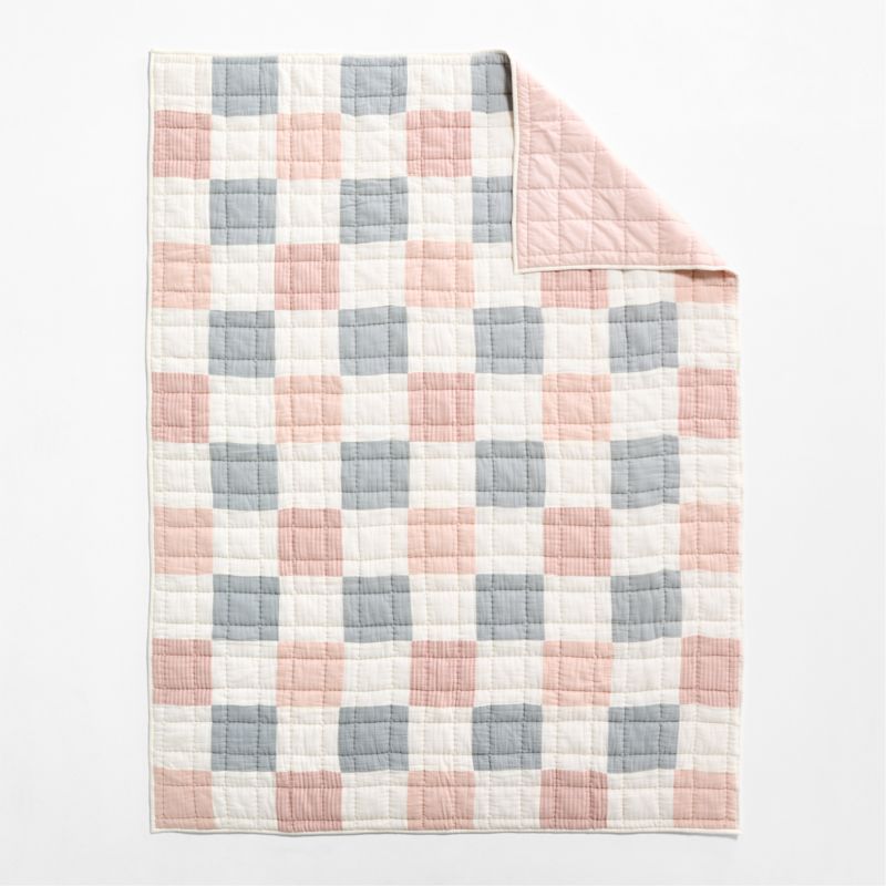 Supersoft Purple and Blue Upcycled 100% Organic Cotton Gauze Kids Twin Quilt - image 2 of 8