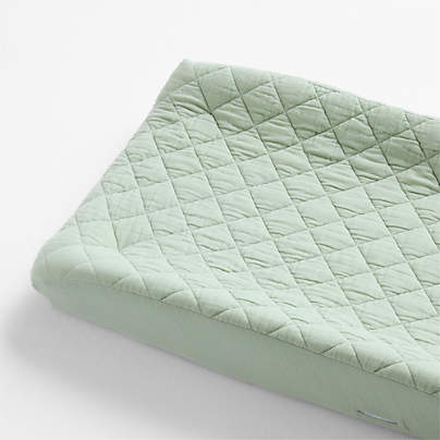 Supersoft Soft Green Organic Cotton Gauze Baby Changing Pad Cover