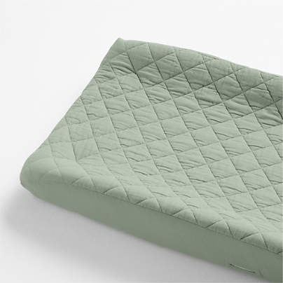 Supersoft Soft Green Organic Cotton Gauze Baby Changing Pad Cover