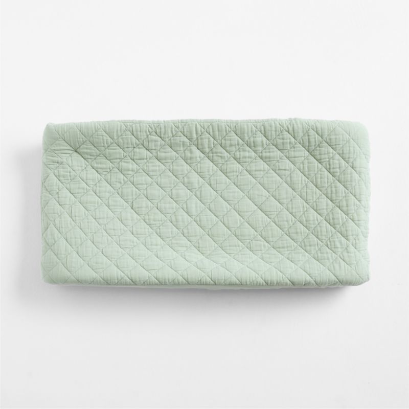 Supersoft Soft Green Organic Cotton Gauze Baby Changing Pad Cover - image 1 of 3