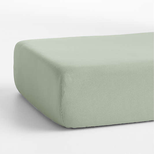 Supersoft Soft Green Organic Cotton Gauze Baby Crib Fitted Sheet