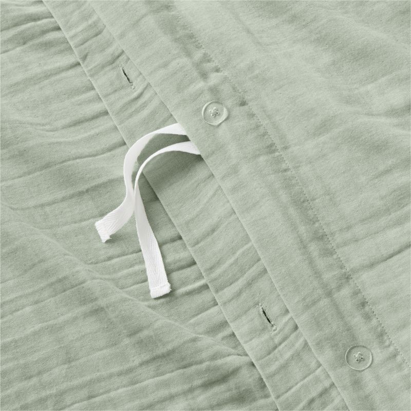 Supersoft Soft Green 100% Organic Cotton Gauze Kids Full/Queen Duvet Cover - image 4 of 10