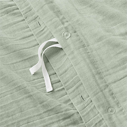Supersoft Soft Green 100% Organic Cotton Gauze Kids Duvet Cover